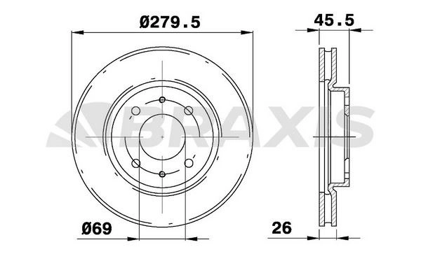 MITSUBISHI LANCER FREN DİSKİ ÖN TAKIM 273 MM BRAXIS AE0521 MR510741 MR510742